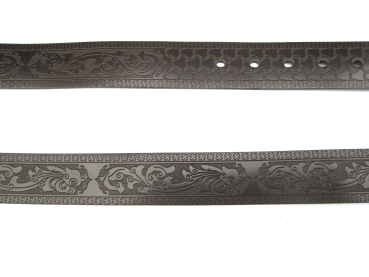 Gürtel - mit Schnalle - Flower Tooling - CHOCO BROWN - versch. Längen - 110cm bis 130cm